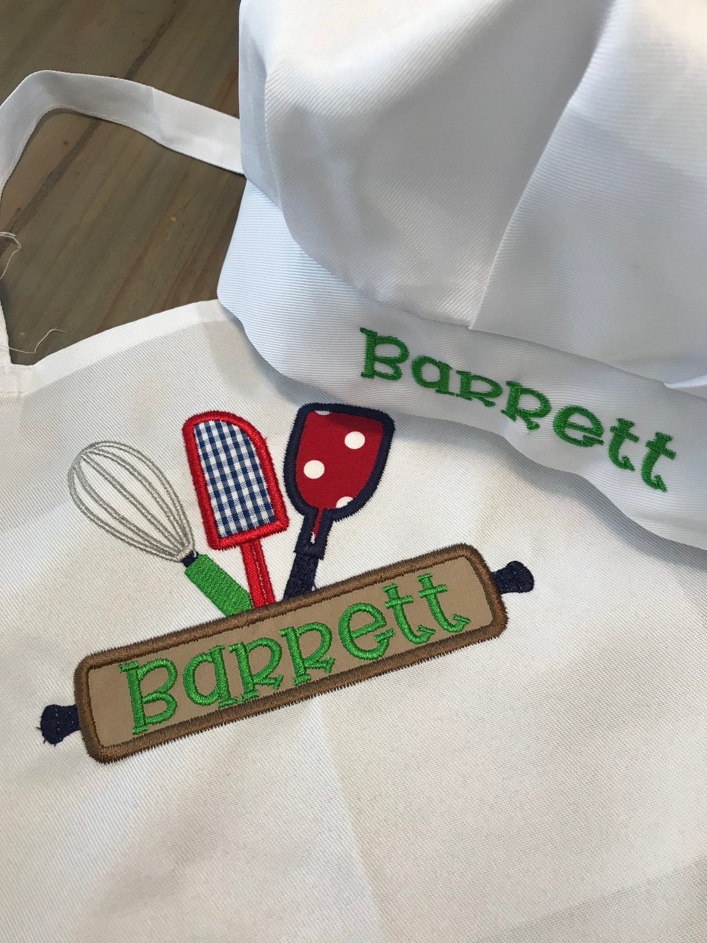 Boy's Personalized Birthday Apron and Chef's Hat for Baking Birthday