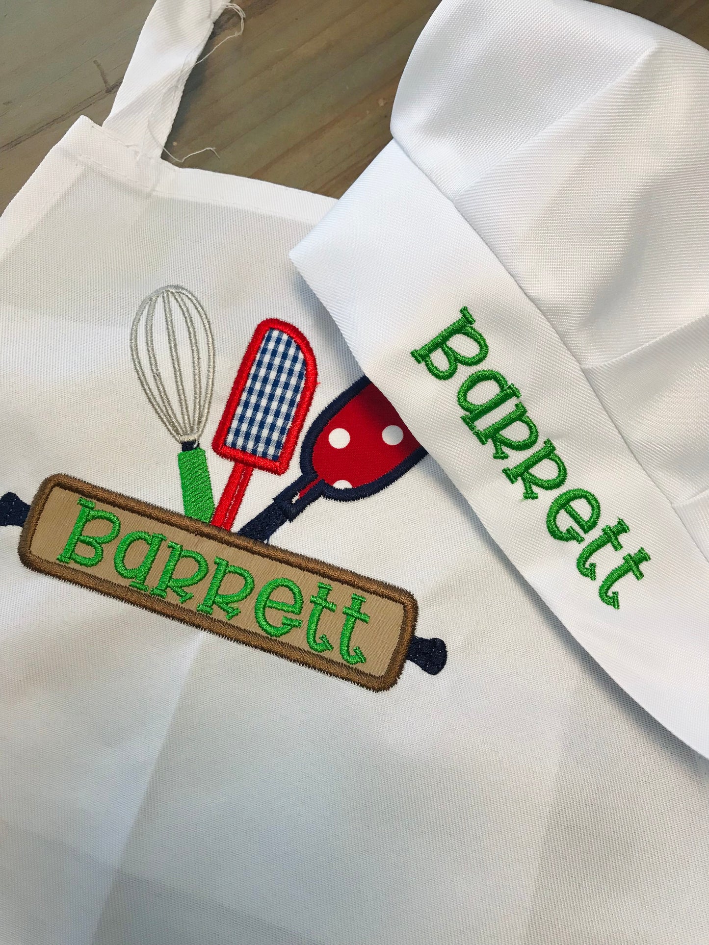 Boy's Personalized Birthday Apron and Chef's Hat for Baking Birthday
